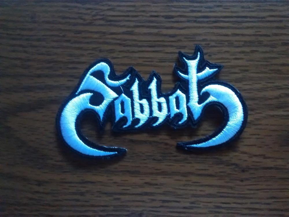 SABBAT,IRON ON WHITE EMBROIDERED PATCH