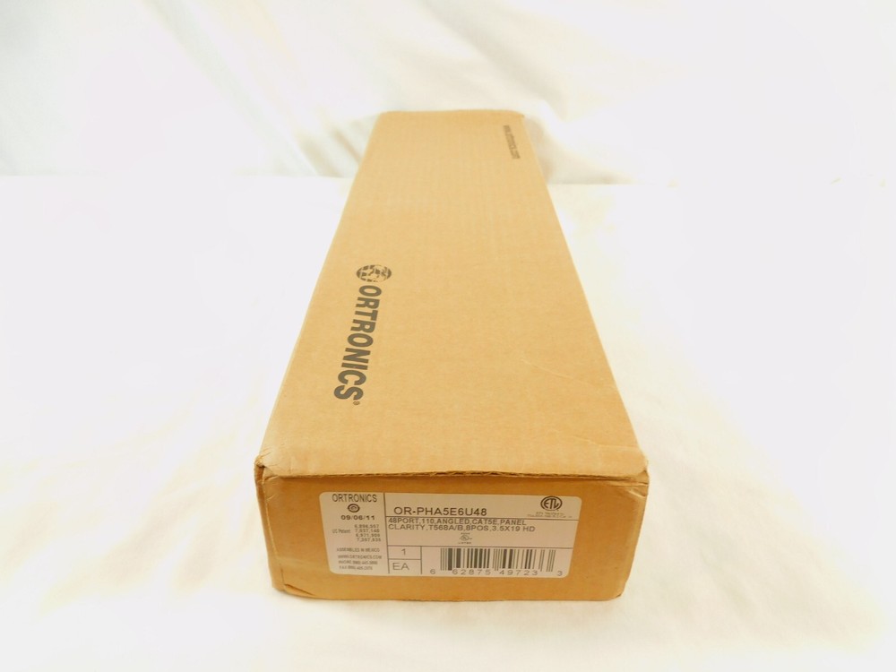 Cat5e Patch Panel Ortronics PHA5E6U48 Clarity 5E Angled 2U 48-Port Panel - NEW