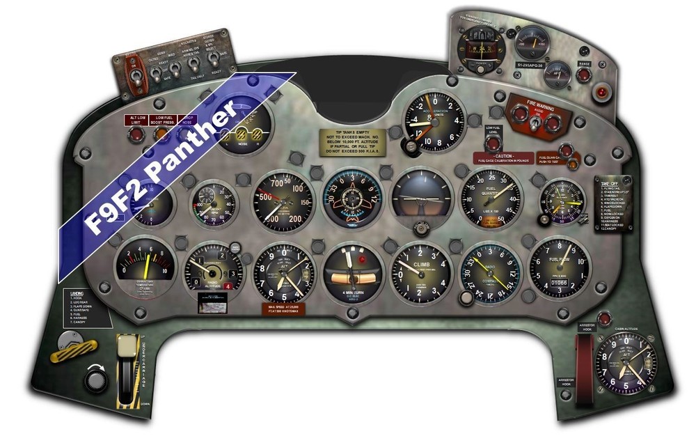 F9F PANTHER & COUGAR COCKPIT instrument panel CDkit