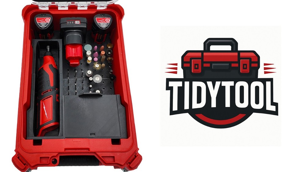 M12 Rotary Tool Organizer for Milwaukee Compact Packout