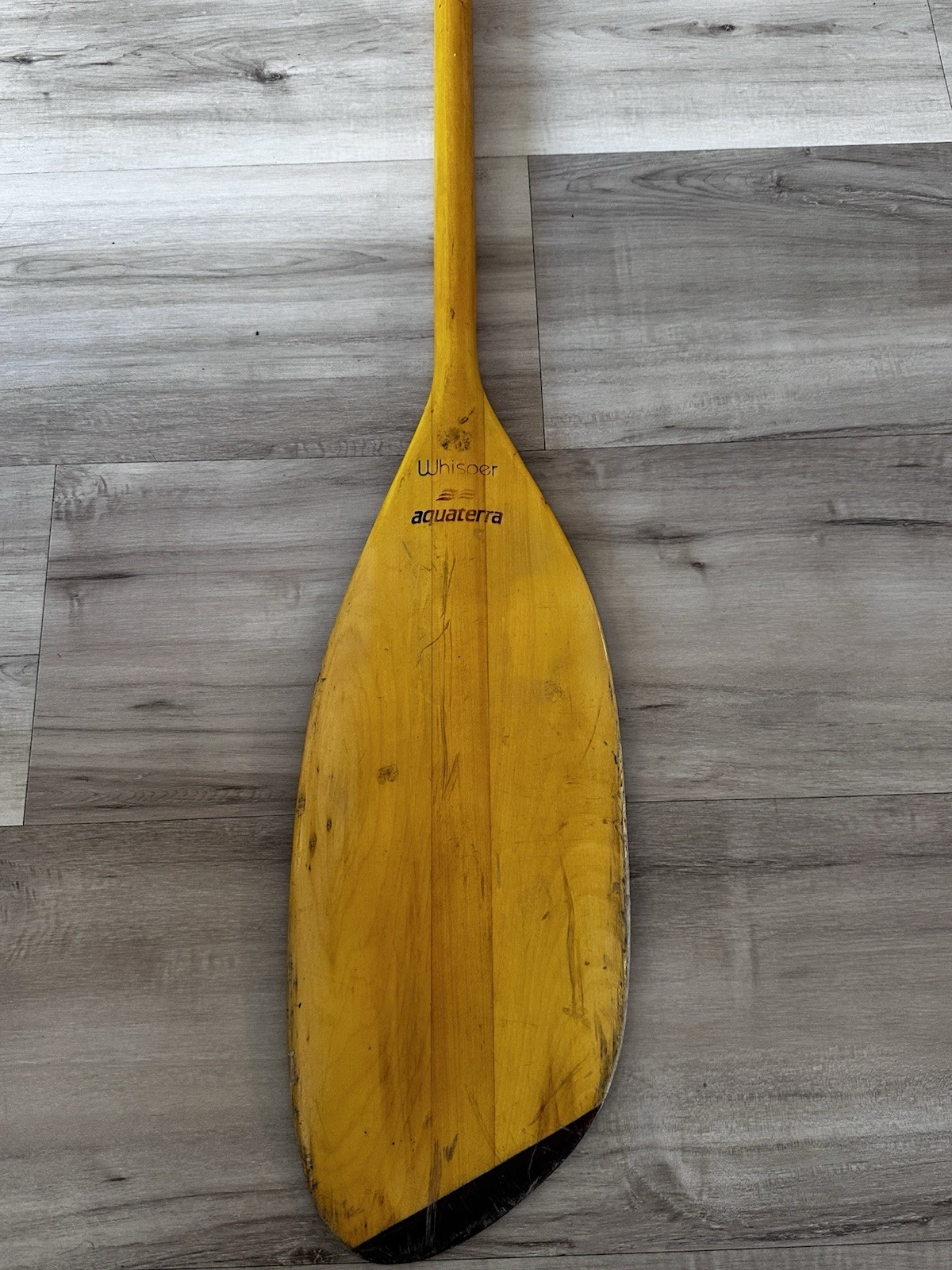 Aquaterra Whisper Kayak Paddle. 93" Wood Laminate Construction. Vintage