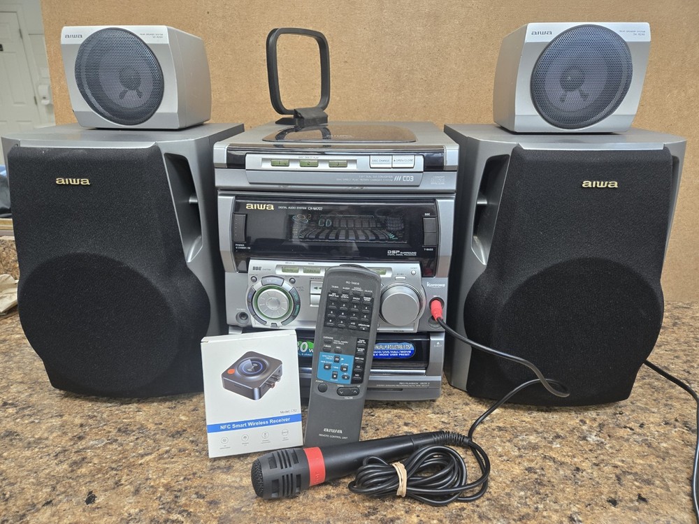 Aiwa CX-NA707U surround stereo system w/remote &extra SERVICED Fully Functional