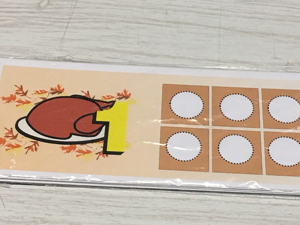 Thanksgiving -Turkey Dinner Ten-Frames - Laminated Activity Set - Teaching