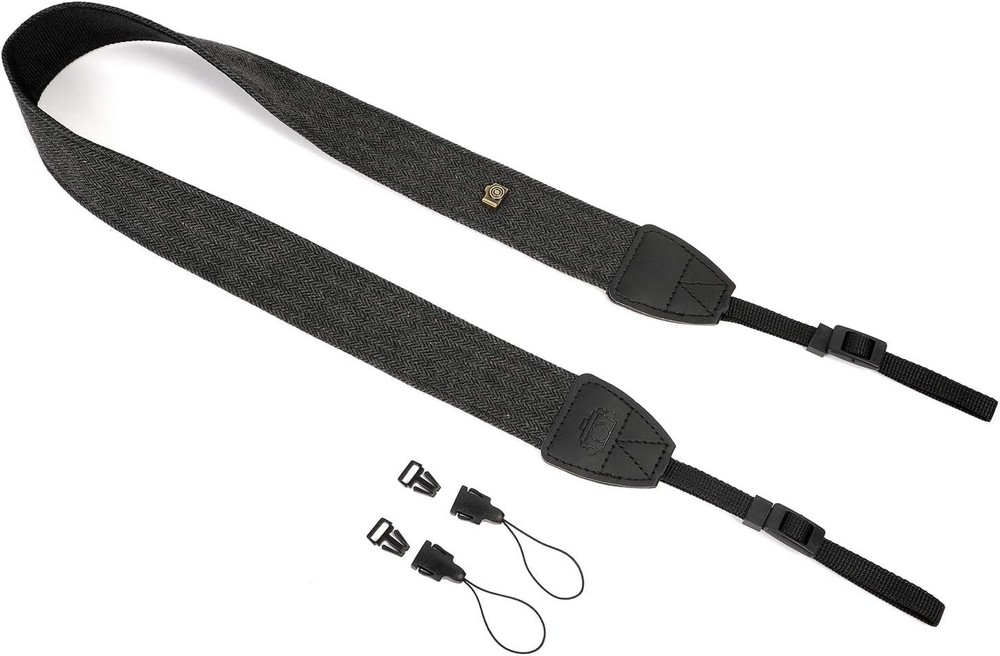 Camera Strap Black Canvas Neck Shoulder Strap with Quick Release Buckles for ...