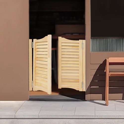 Cafe Swinging Door Solid Wood Saloon Doors with Hinges Porch Entrance Partition