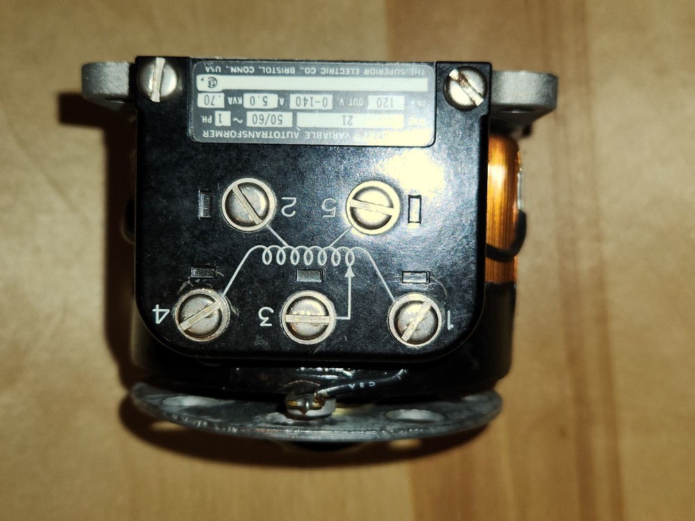 Superior Electric Powerstat Variable Autotransformer Type 21 0-120/140V @ 5A