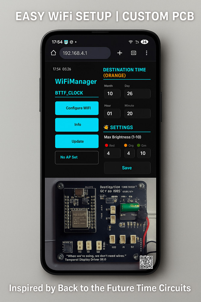 Back to the Future Time Circuit Clock V2 | WiFi or Standalone Smart Clock