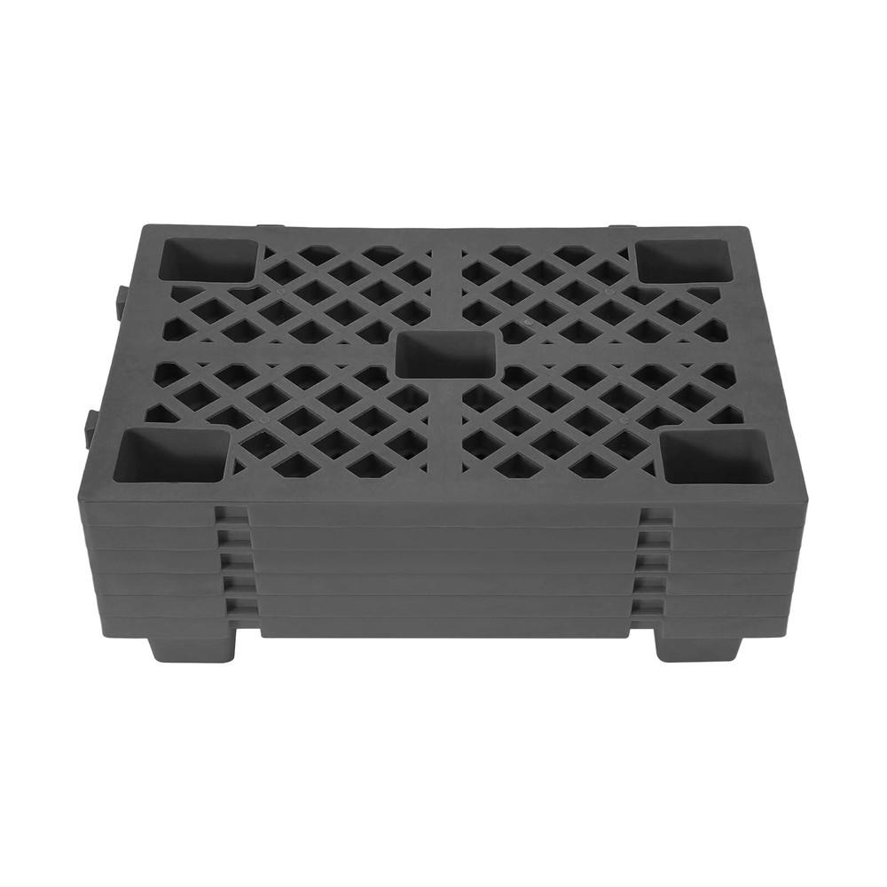6pcs Plastic Pallets Interlocking Storage Stackable Anti-slip Loading Pallets