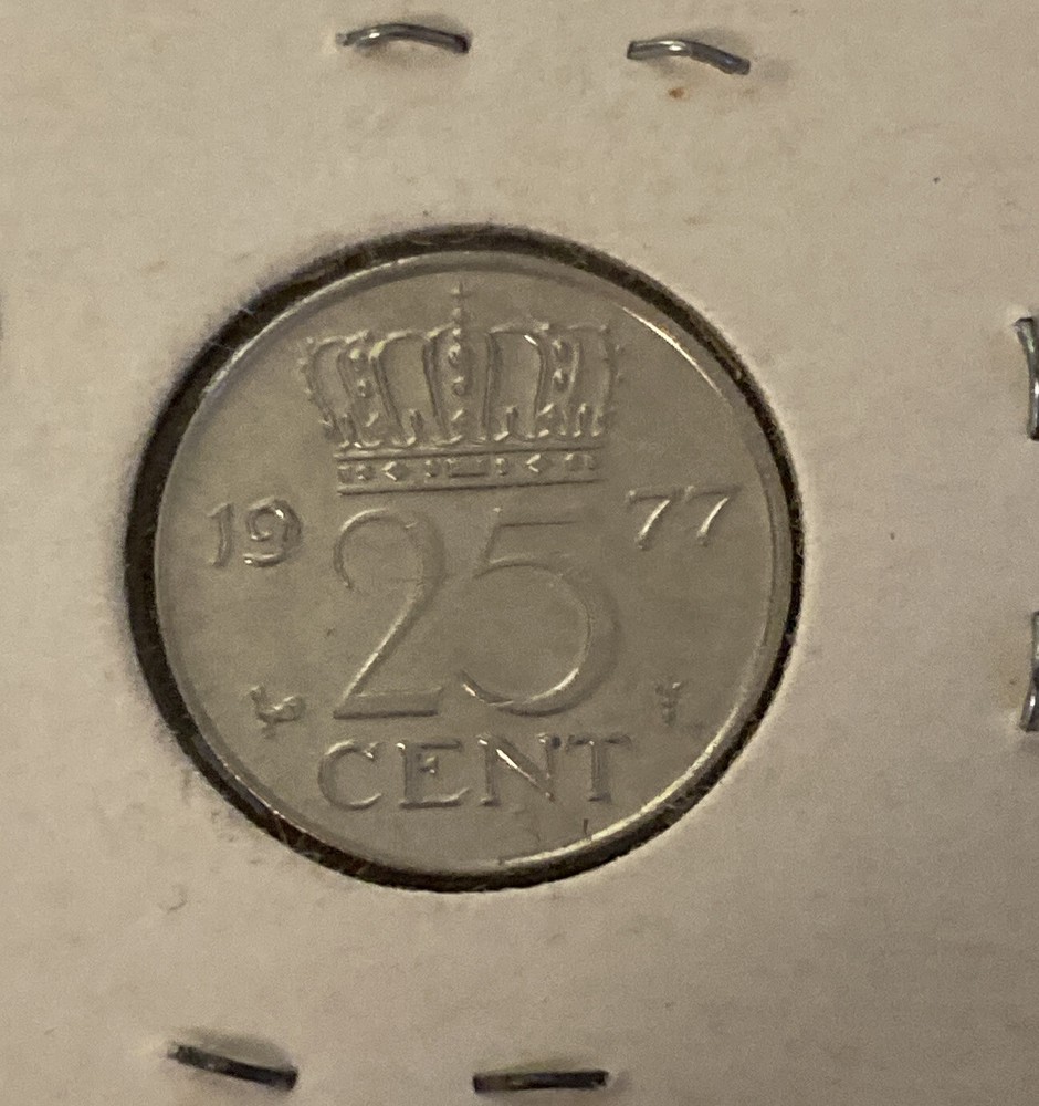 1977 Netherlands 25 Cent Coin B2