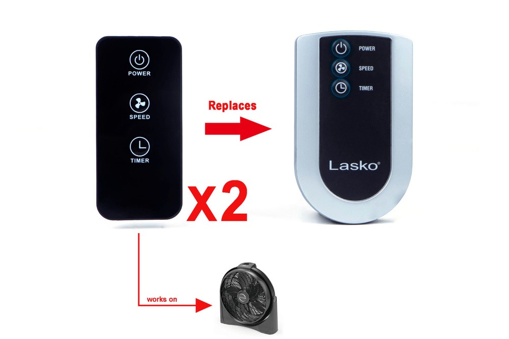 2pk Replacement Remote Control for Lasko Cyclone Fan