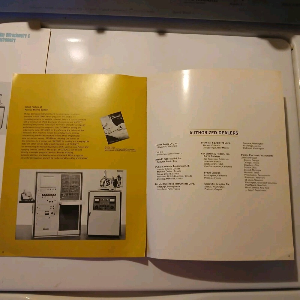Vintage 1970 Norelco & Phillips Xray Diffraction & Spectrography Booklets Lot