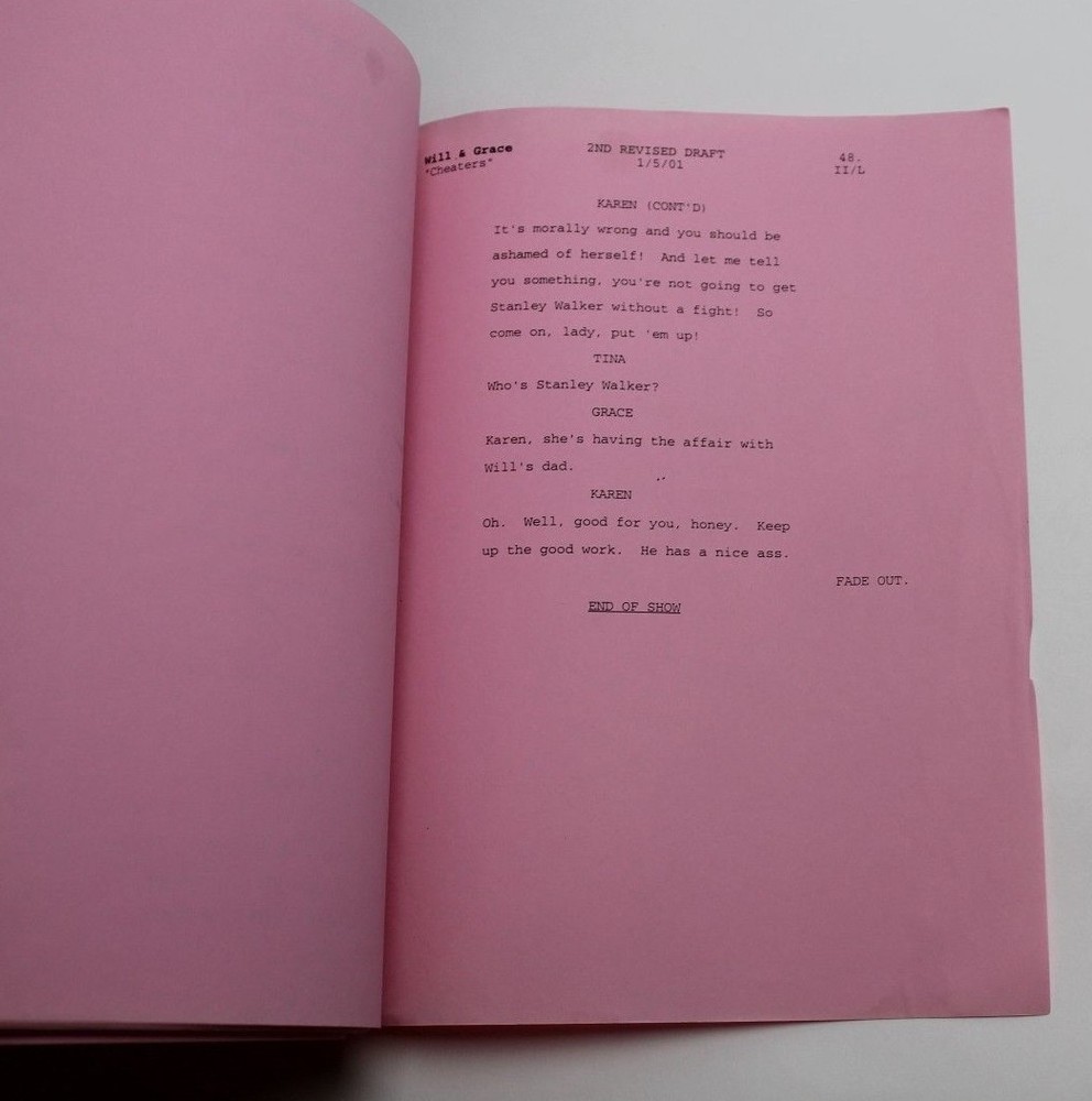 WILL & GRACE / Alex Herschlag 2001 Original TV Show Script, Eric McCormack