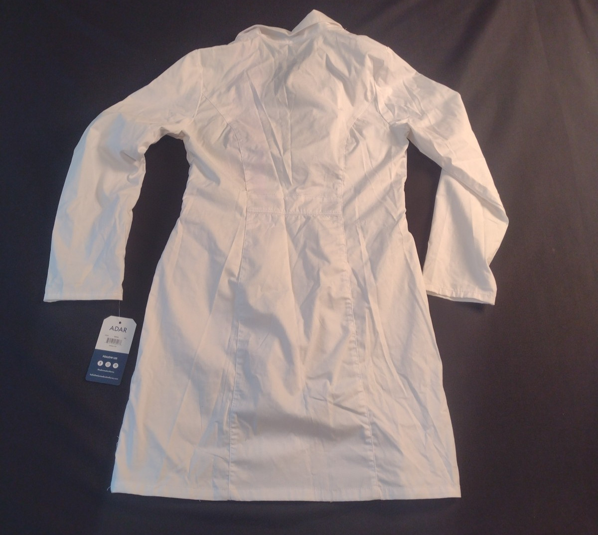Adar Doctor, Nurse Uniform Lapel Collar long Sleeve Consultation Coat Size XS