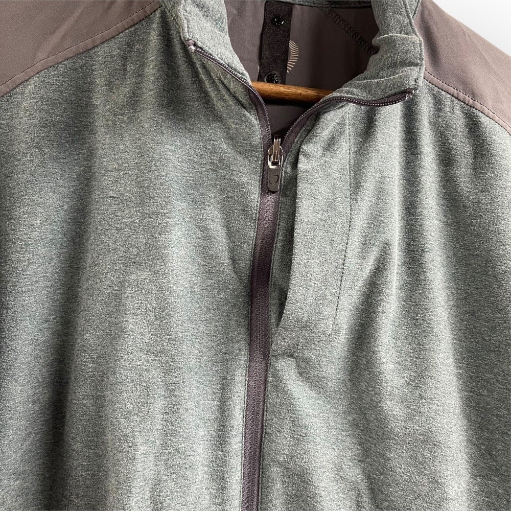 Zero Restriction Golf Jacket Mid Weight Green Gray Large Men FullZip Breathable