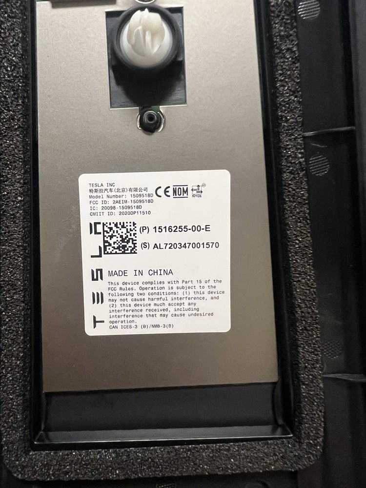 2020-2024 OEM Tesla Model Y Left Driver Side Exterior B Pillar Trim W/ Camera