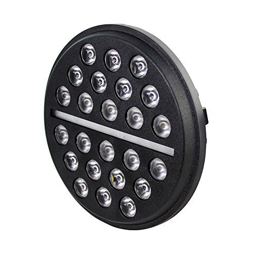 Eagle Lights 7" round SLIM LINE Multi LED Projection Headlight Black Harley HD