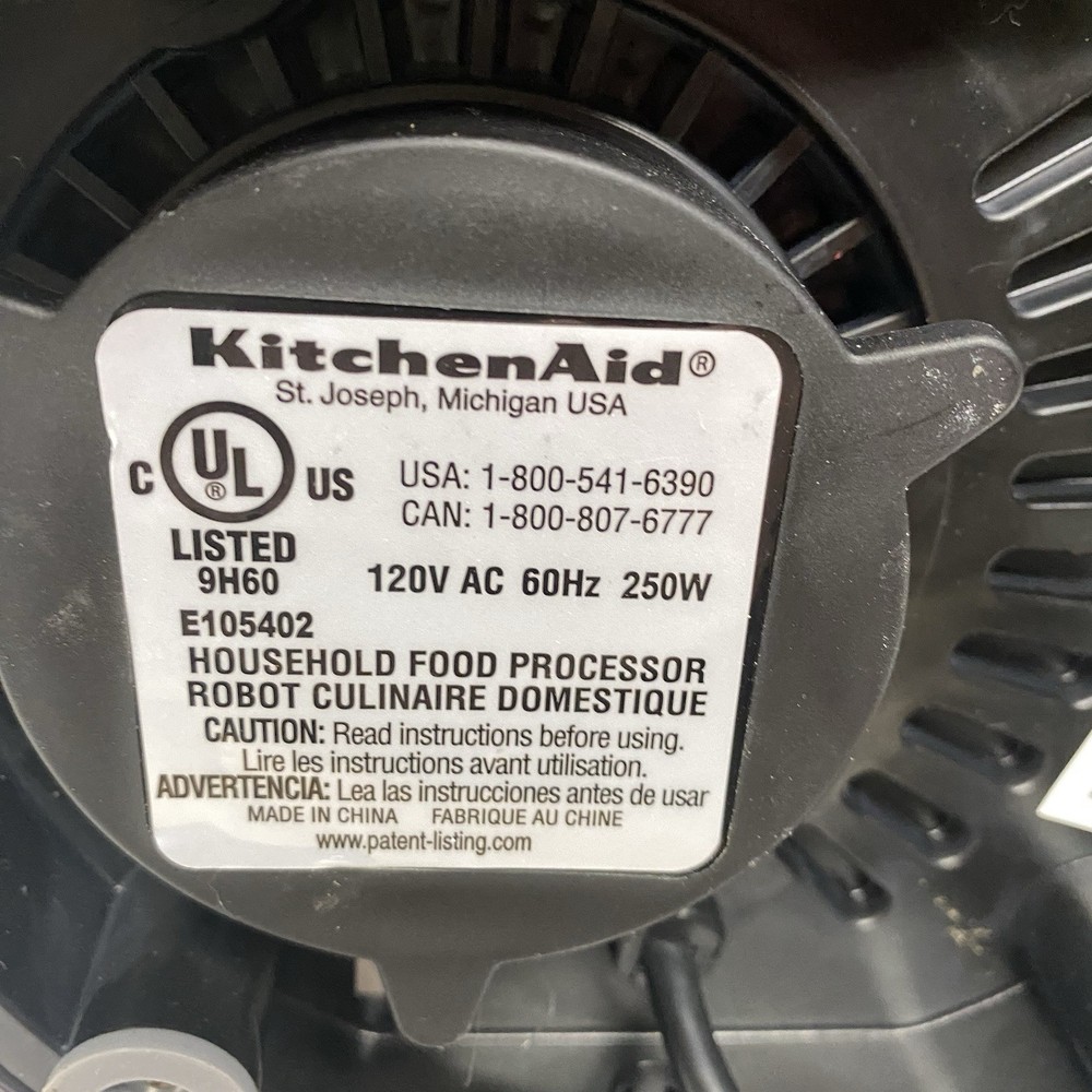 KitchenAid Food Processor Base Motor Model E105402 3 Speed Base Only Works