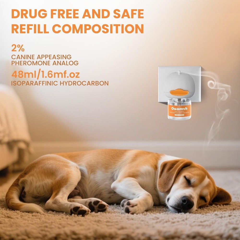 Dog Calming Diffuser, 4 in 1 Puppy Pheromones Calming DiffuserRelaxing Solution
