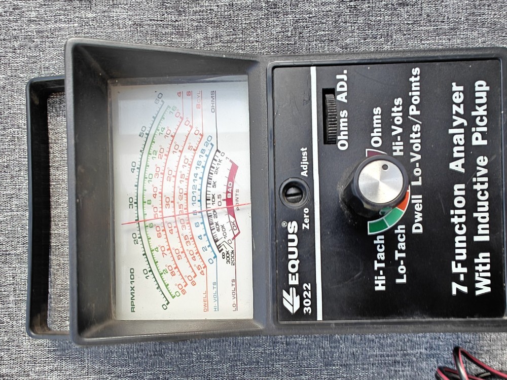 EQUUS 3022 7-Function Analyzer W/ Inductive Pickup. Ohms Works. Rest Untested