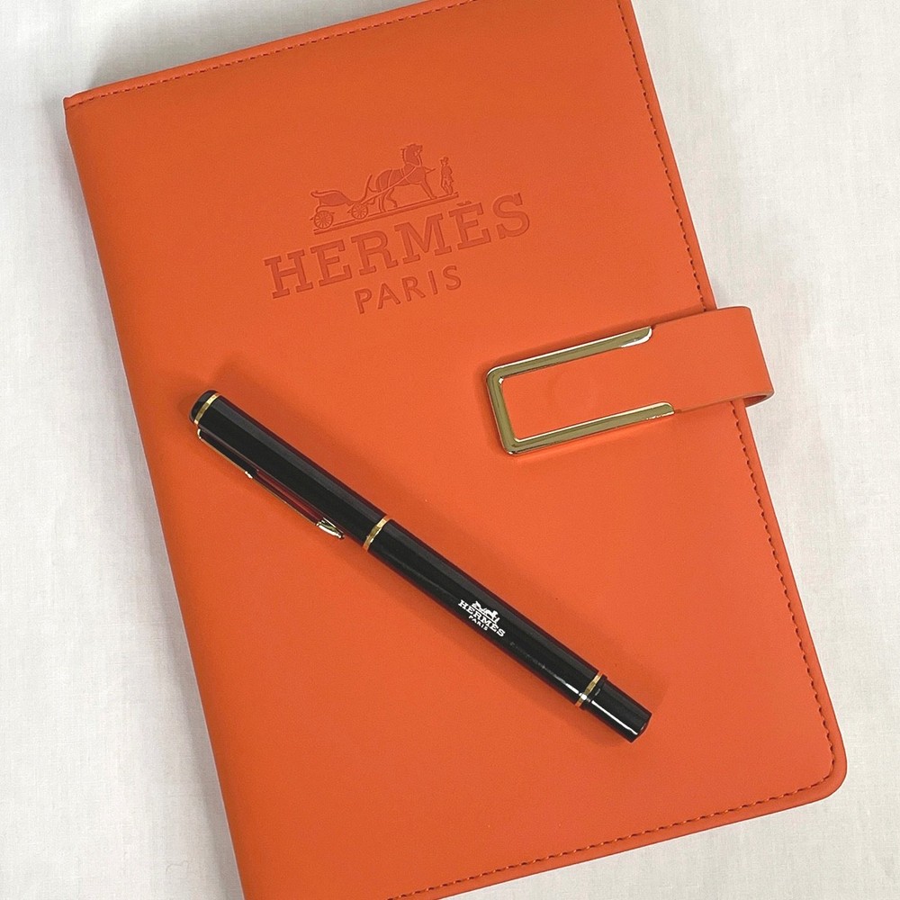 Hermes Orange Notebook with Pen GWP/VIP