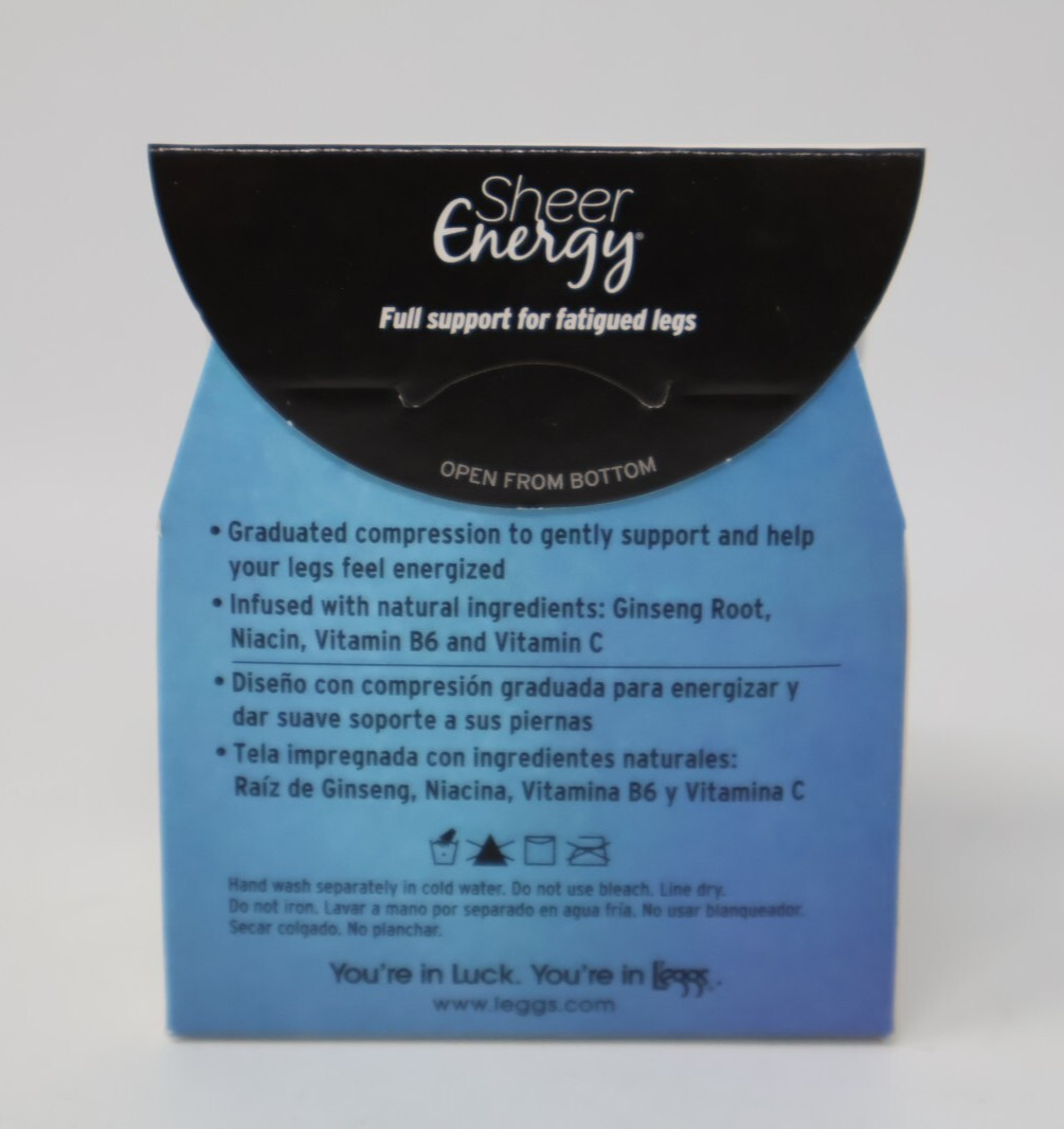 L'eggs Sheer Energy Light Support Leg Control Top Pantyhose Suntan B Lot of 4