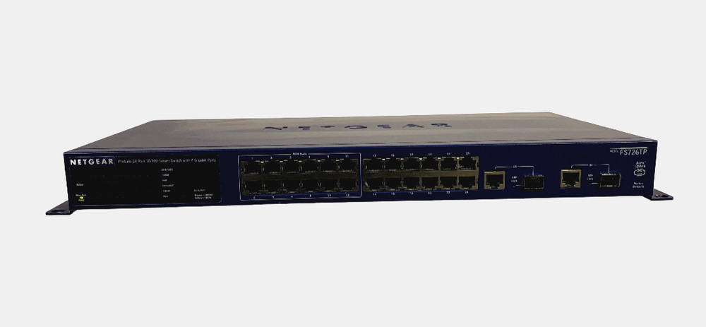NetGear ProSafe 24+2 Smart Switch with PoE FS726TP -With Power Cable-