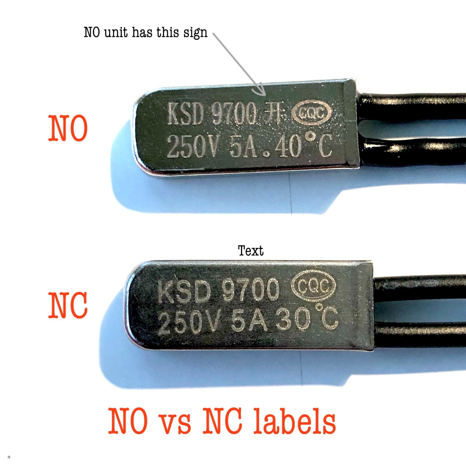 KSD9700 Temperature Switch Thermostat Thermal Protector NC, NO, 5A 250V US Stock