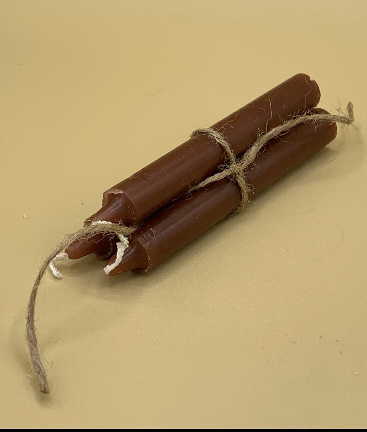 3 Pc Brown Spell Candles