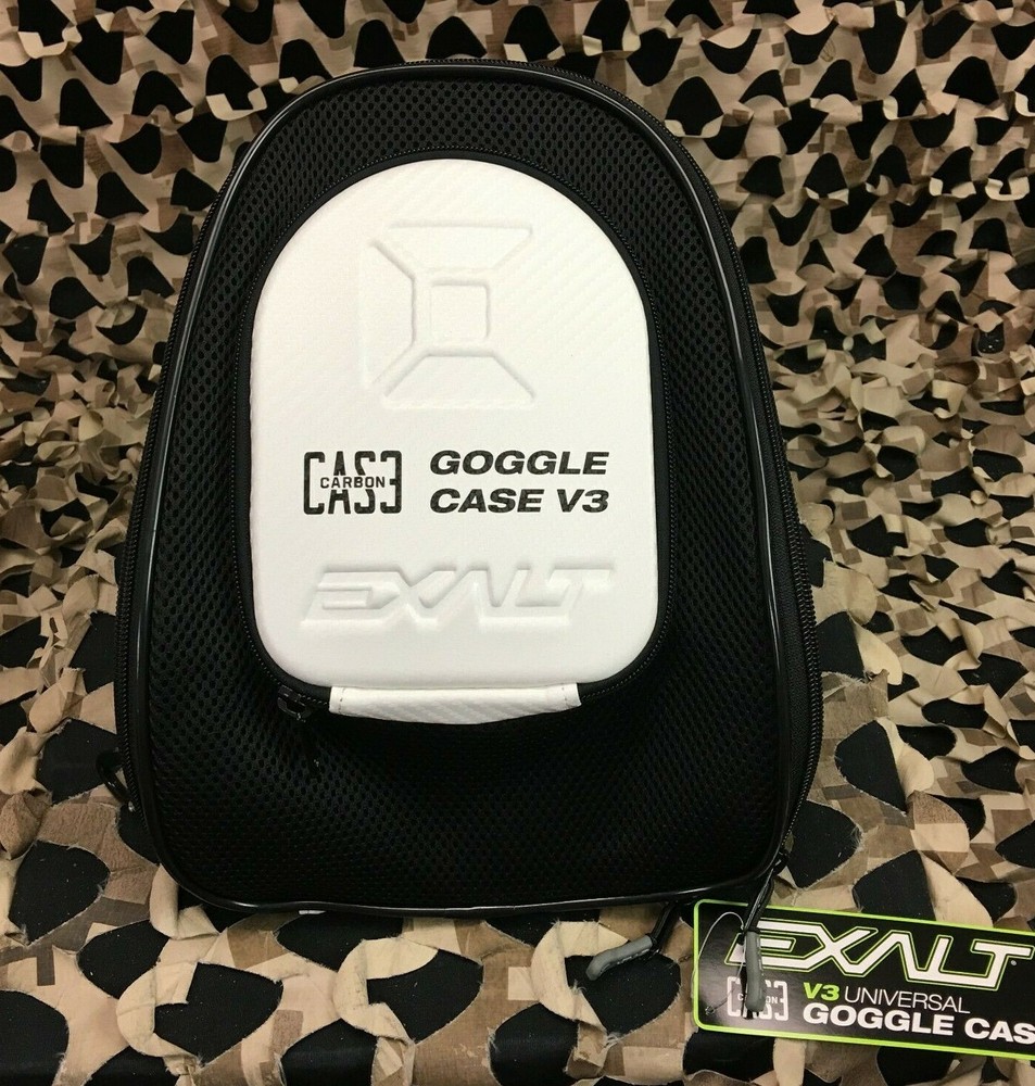 NEW Exalt V3 Universal Carbon Goggle Case - White/Grey