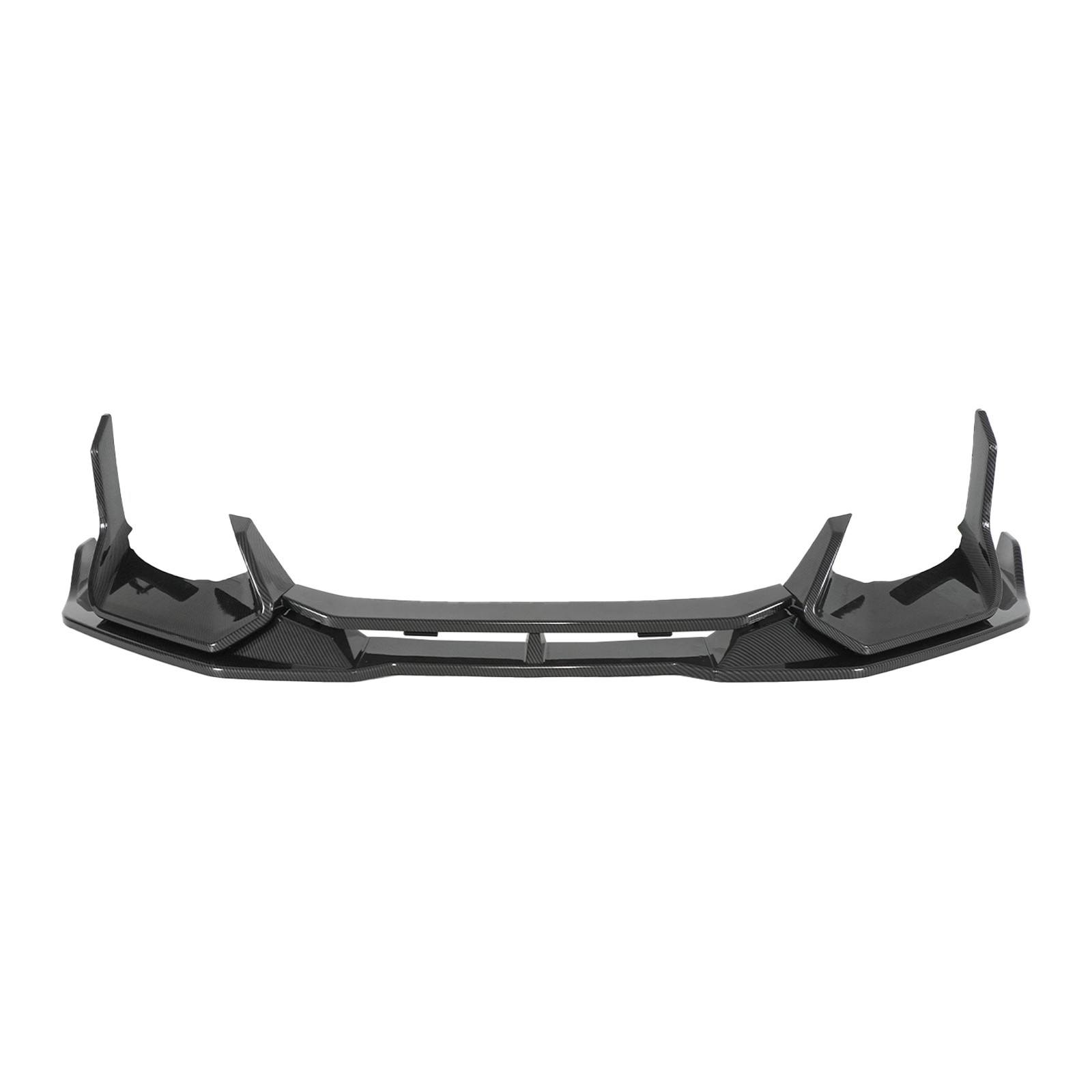 For KIA Stinger GT 18-23 Painted Carbon AD Style Front Bumper Lip W/Side Winglet