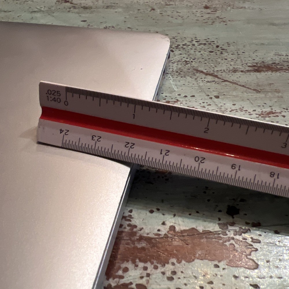 Alvin 247P 12" Triangular Drafting Engineer Scale Ruler Tri-Color EUC