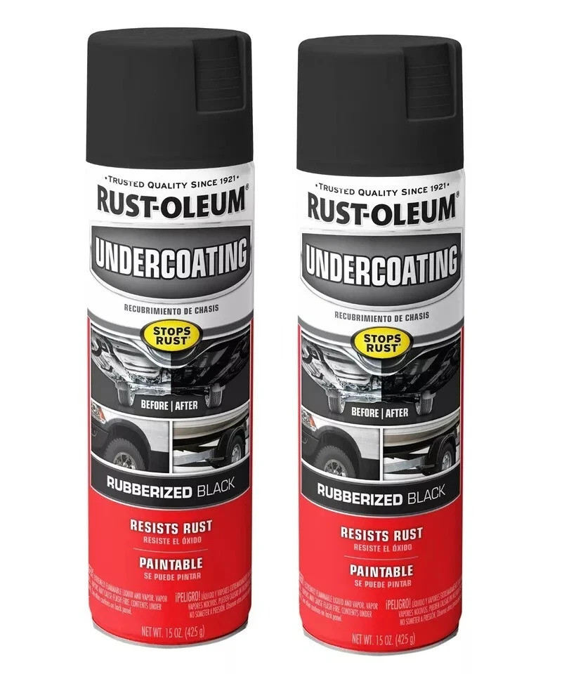 Black Cars Truck Undercoating Rubberized Protection Coating Spray Paint 15oz