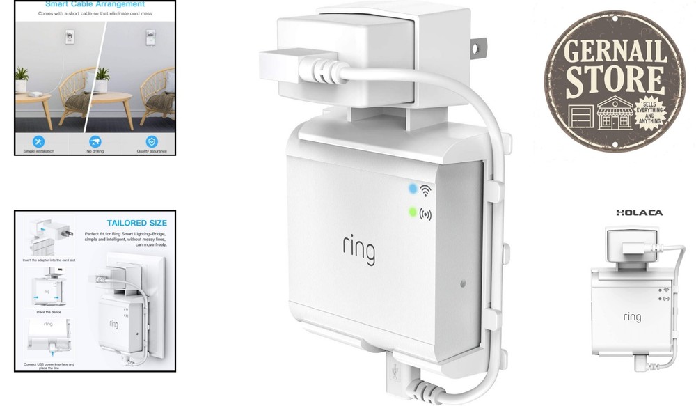 Quick Install Wall Mount for Ring Smart Lighting Bridge – Clean Modern Design