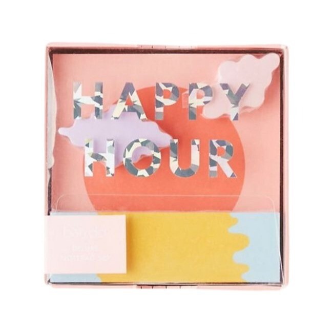 Happy Hour Deluxe Notepad Sticky Note Set