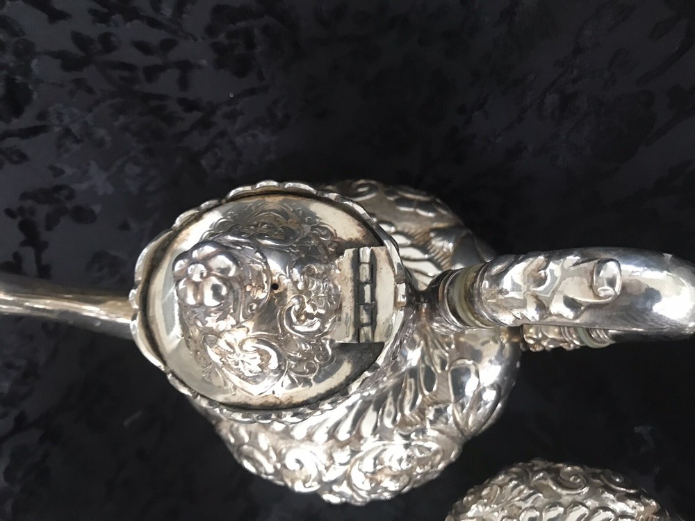 Barbour Silver Tea Set Quadrupule Silver Plate Sugar Bowl Creamer Teapot Spooner