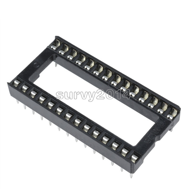 10PCS 28 PIN 28PIN DIP IC Socket Adaptor Solder WIDE Type Socket Pitch Dual