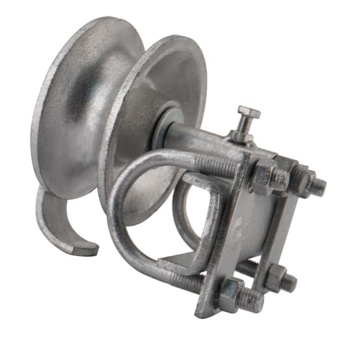 Sliding Gate Rollers, 5" Rear Pipe Track Wheels for Chain Link Double U-2 Pack