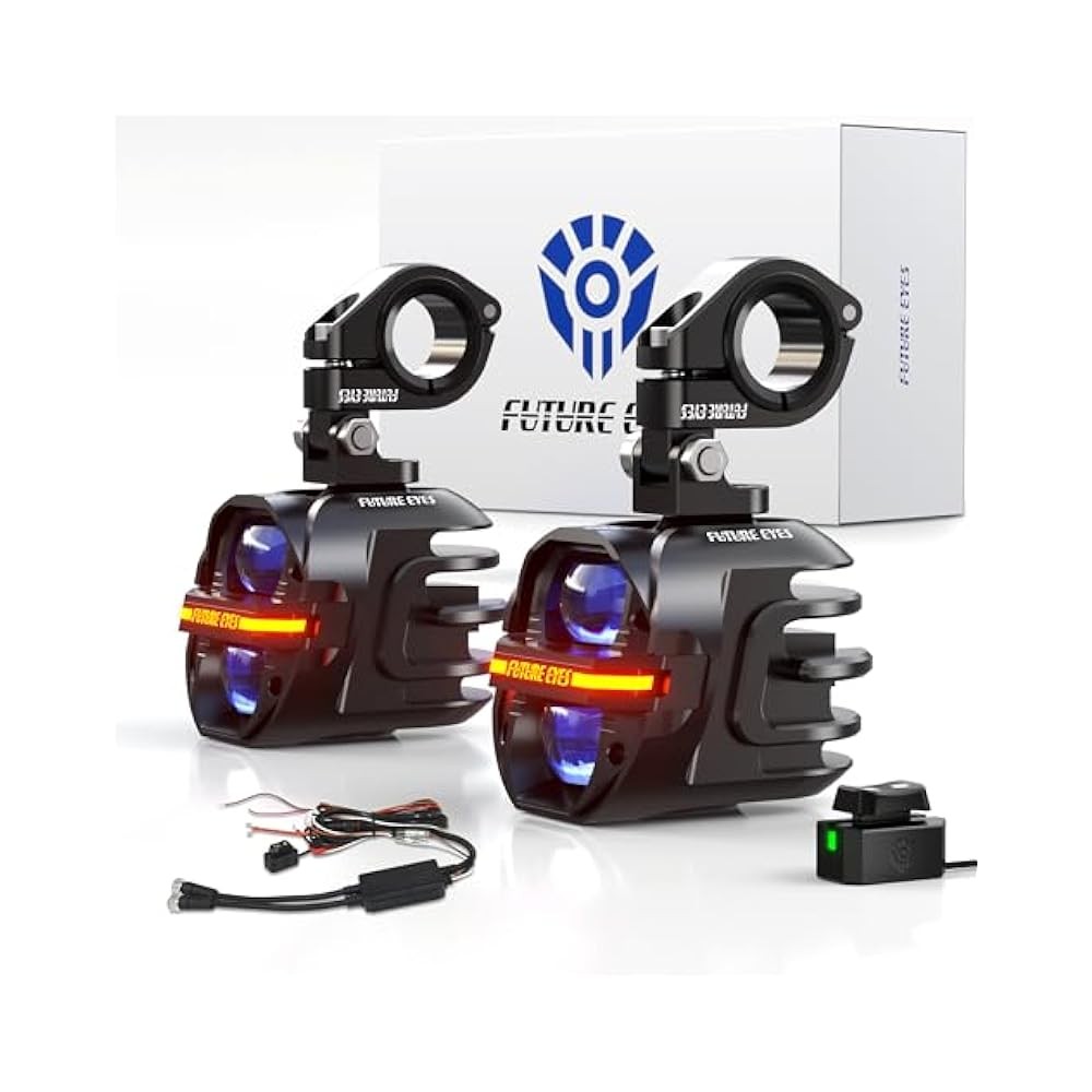 Motorcycle Fog Lights with Multi,Lighting Modes, Strobe, DRL