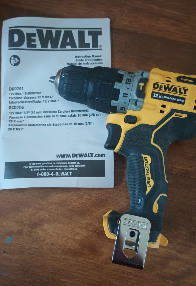 DEWALT DCD706B XTREME Sub-Compact 12V MAX 3/8" Hammer Drill - Tool Only