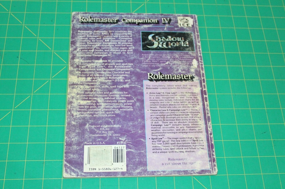 Rolemaster Companion IV (4!) by I.C.E. #1800