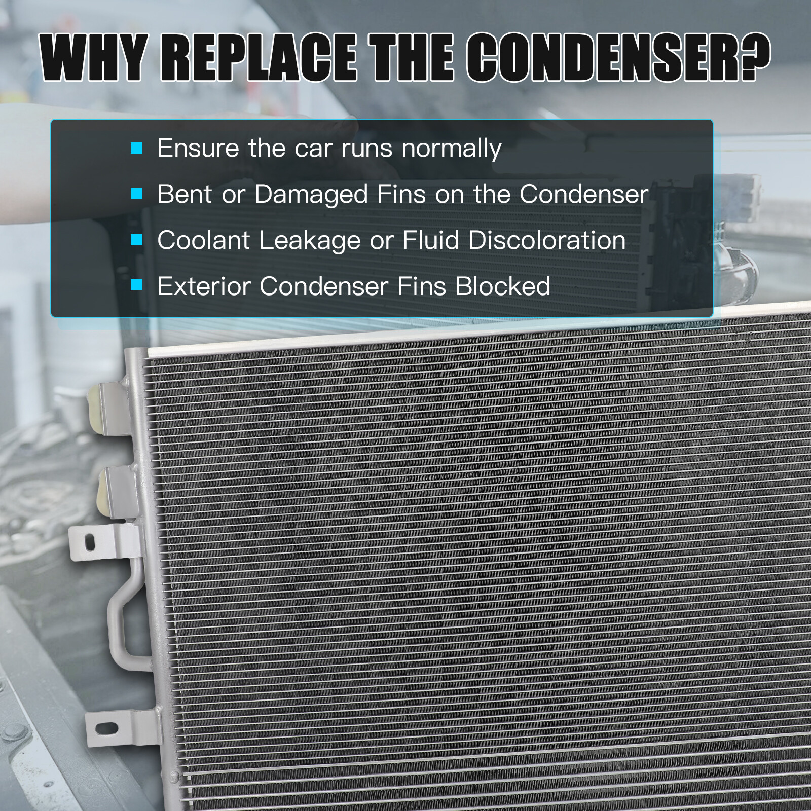 AC Air Condenser for Ford Flex Taurus Taurus X Lincoln MKS MKT Mercury Sable