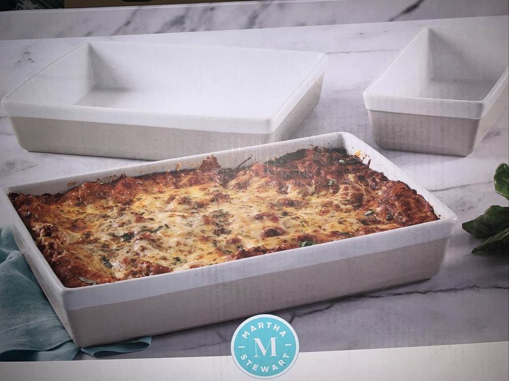Martha Stewart Stoneware 3-piece Bakeware set