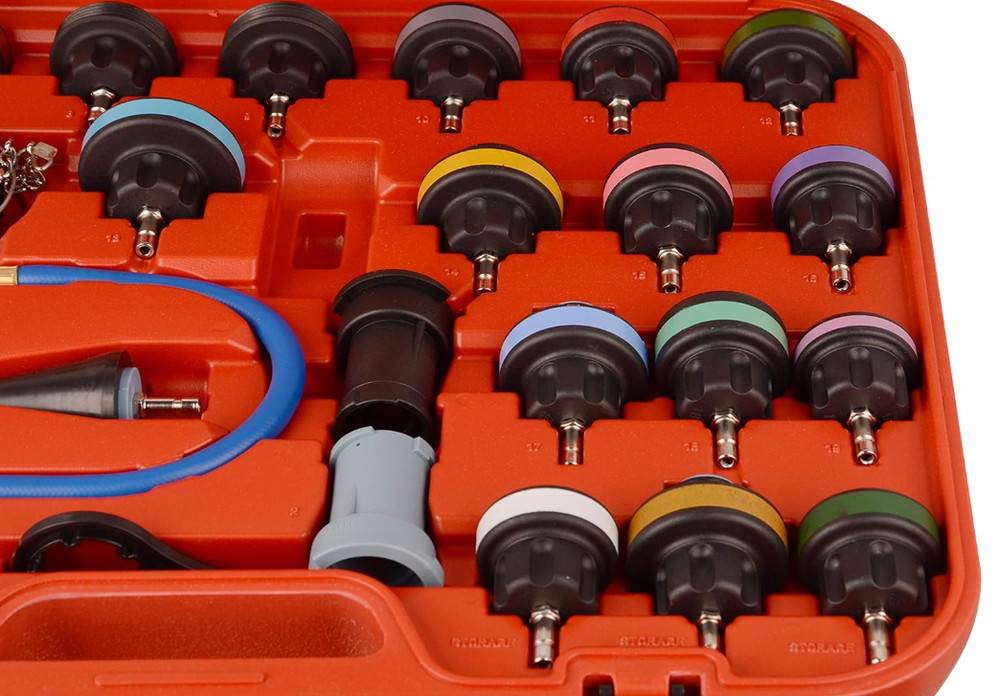 28pcs Radiator Pressure Tester & Vacuum Refill Kit for Cooling System