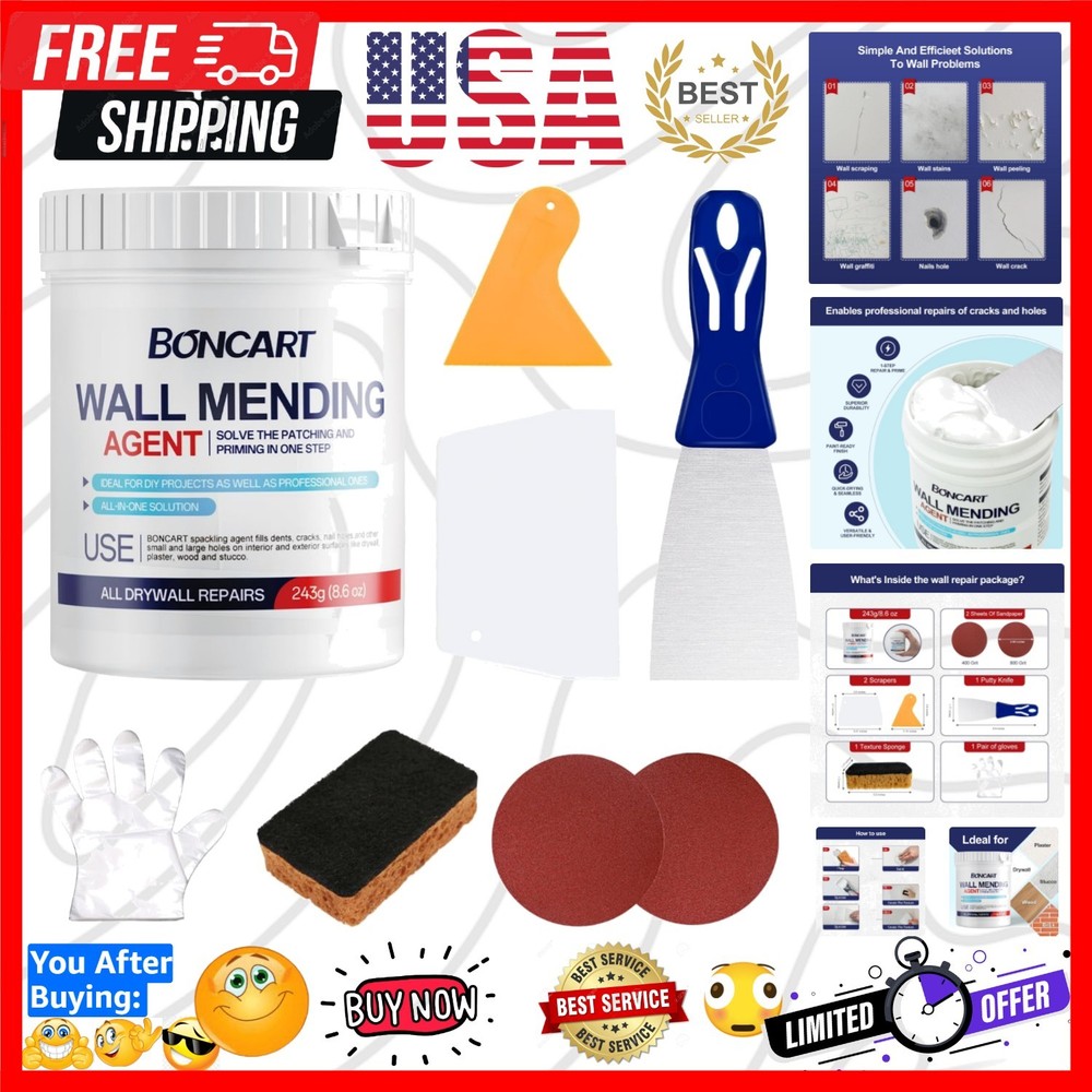 Professional 8.6oz Drywall Patch Repair Kit – Outclass Your Projects with Ease