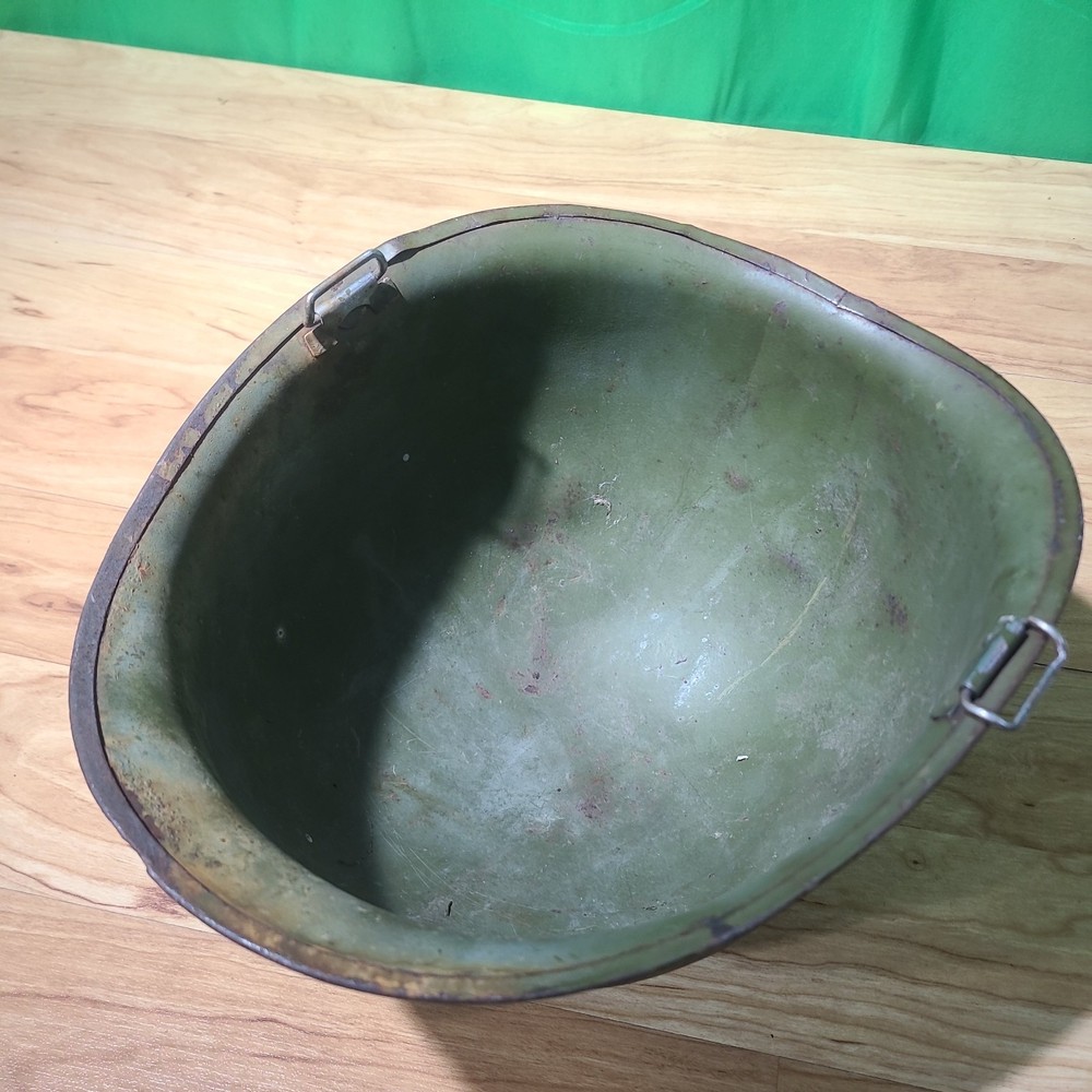 ORIGINAL WWII US ARMY M1 HELMET SHELL, FRONT SEAM