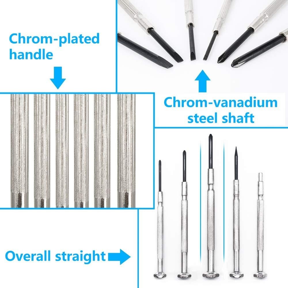 Durable 11PCS Precision Screwdriver Set - Ideal for Electronics & Watches