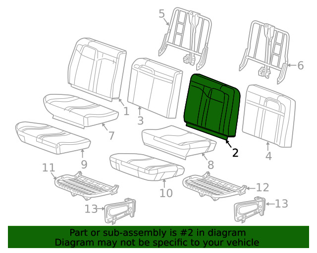 Genuine GM Medium Neutral Seat Back Cover 19328641