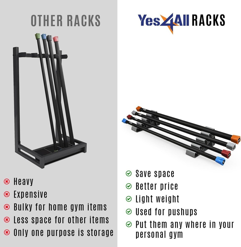 Versatile Resistance Bar Racks for Strength Training - Stylish & Functional