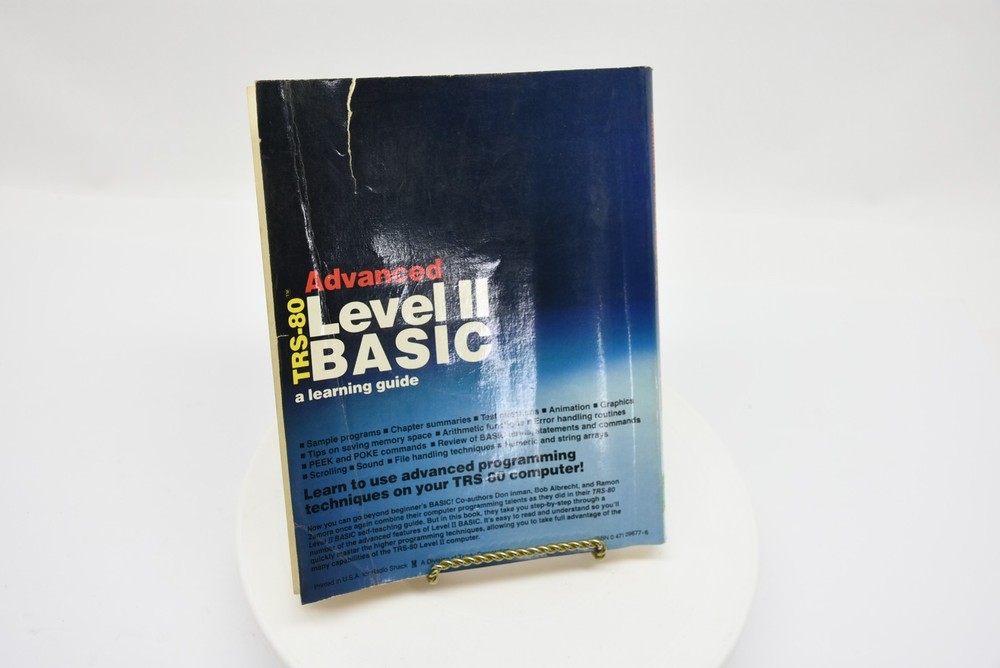 1981 RadioShack TRS-80 Advanced Level II BASIC A Learning Guide Cat No 62-2072