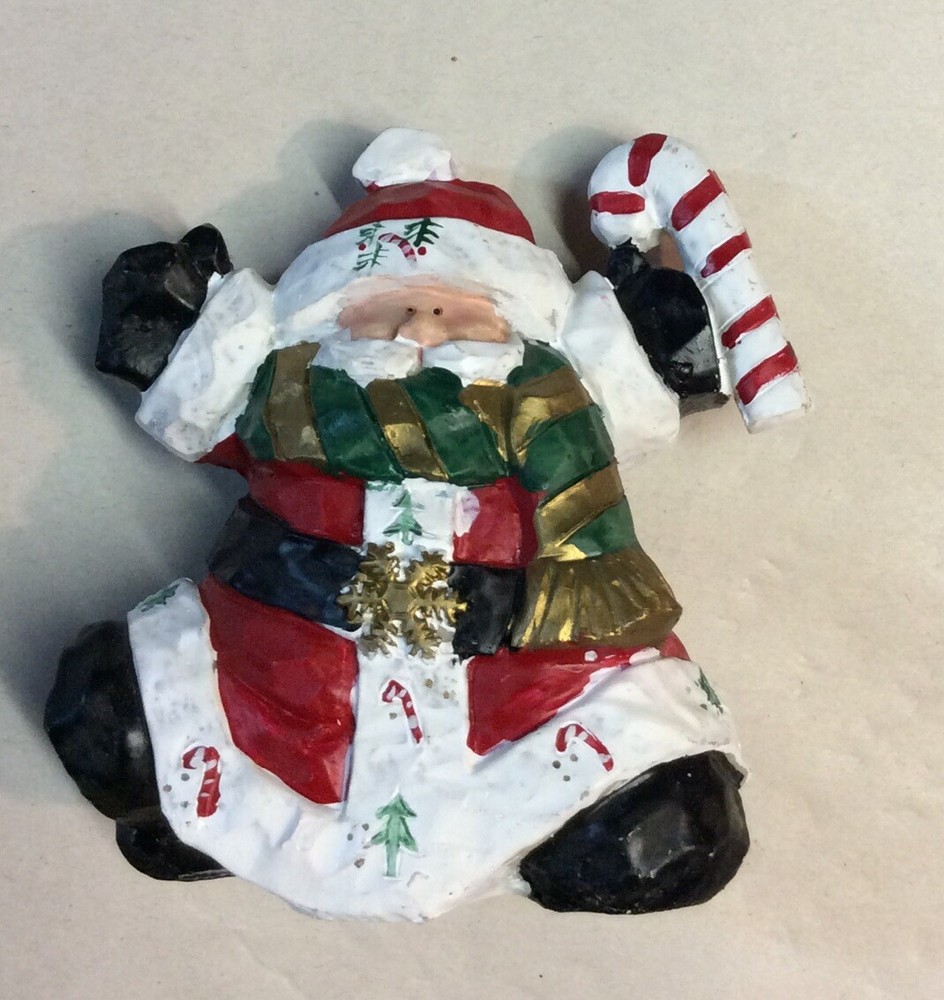 Santa Christmas Vigurine Multi Colored 5” Height.